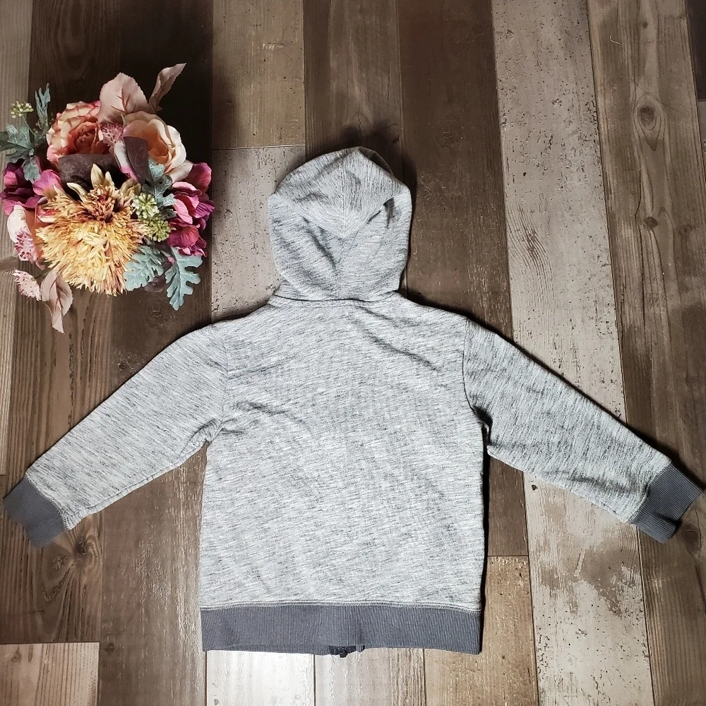 Gymboree Heathered Gray Full Zip-Up Hoodie Size 4T Toddler